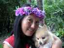 etsuko and our pomeranian dog big island hawaii