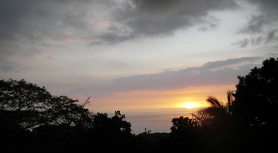 sunset view from Dragonfly Cottage