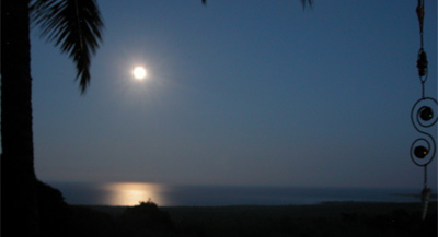 full moon over the pacific