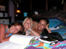 three beautiful girls at Dragonfly Ranch b&b